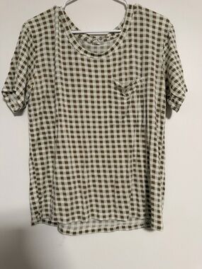 kate quinn Gingham Short-Sleeve Tee
